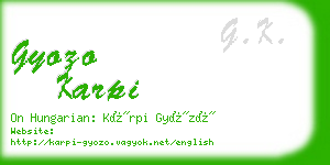 gyozo karpi business card